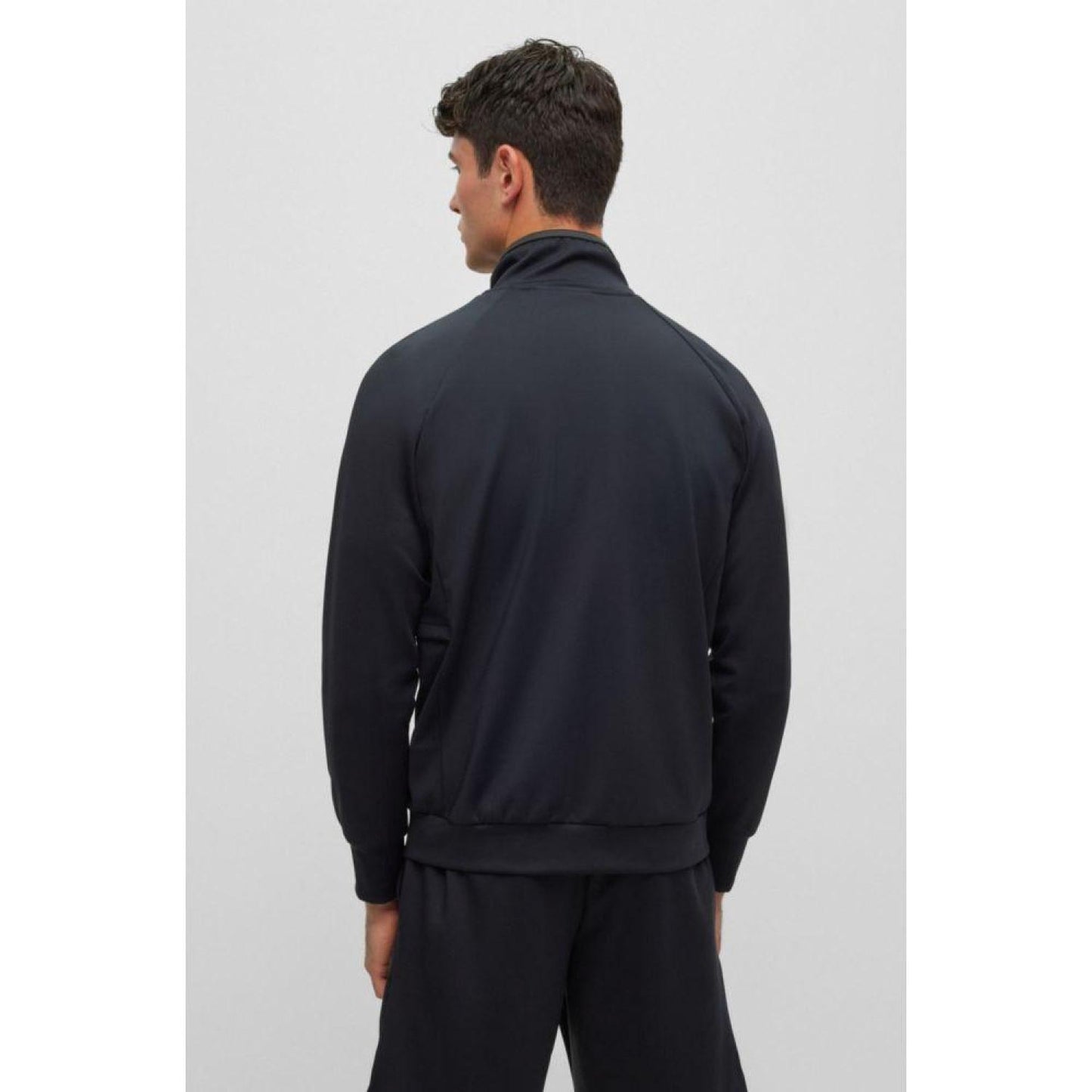 Zip-up sweatshirt in active-stretch fabric
