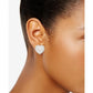 Gold-Tone Cubic Zirconia Heart Halo Stud Earrings