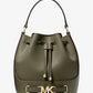 Reed Medium Pebbled Leather Bucket Bag