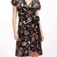 Marika Dress - Floral Velvet In Navy