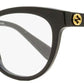 Gucci Women's Oval Eyeglasses GG0373O 001 Black 52mm