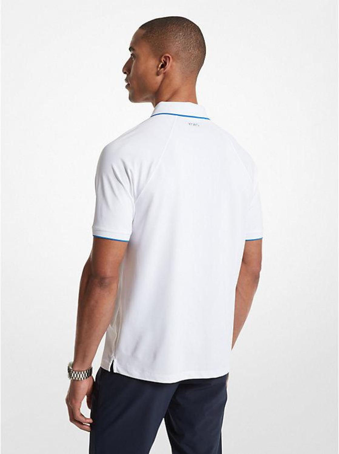 Stretch Knit Half-Zip Polo Shirt