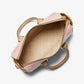 Carine Large Two-Tone Leather Satchel