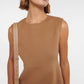 Crimea Sleeveless Wool Dress In Camel