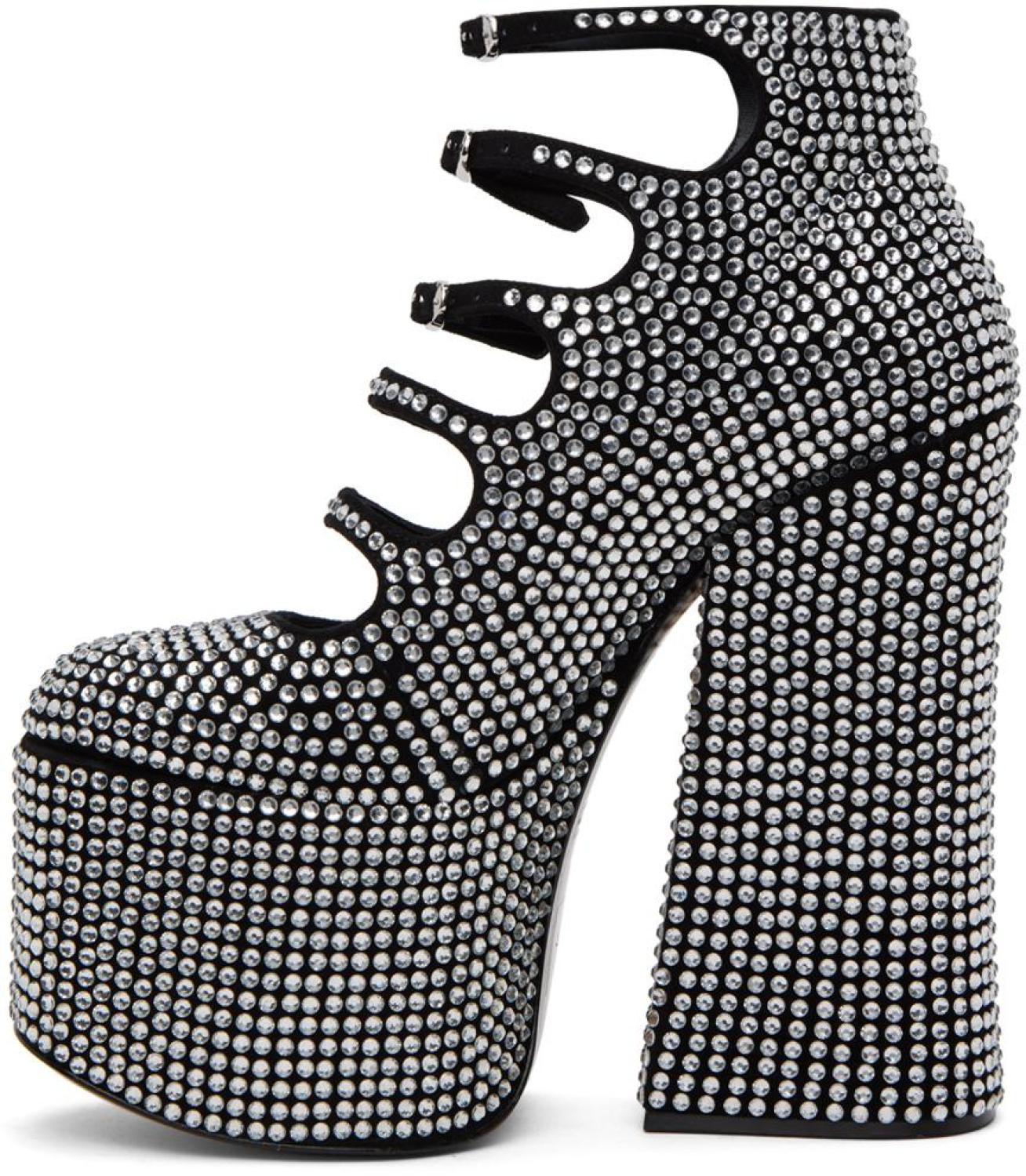 Black 'The Rhinestone Kiki' Heels