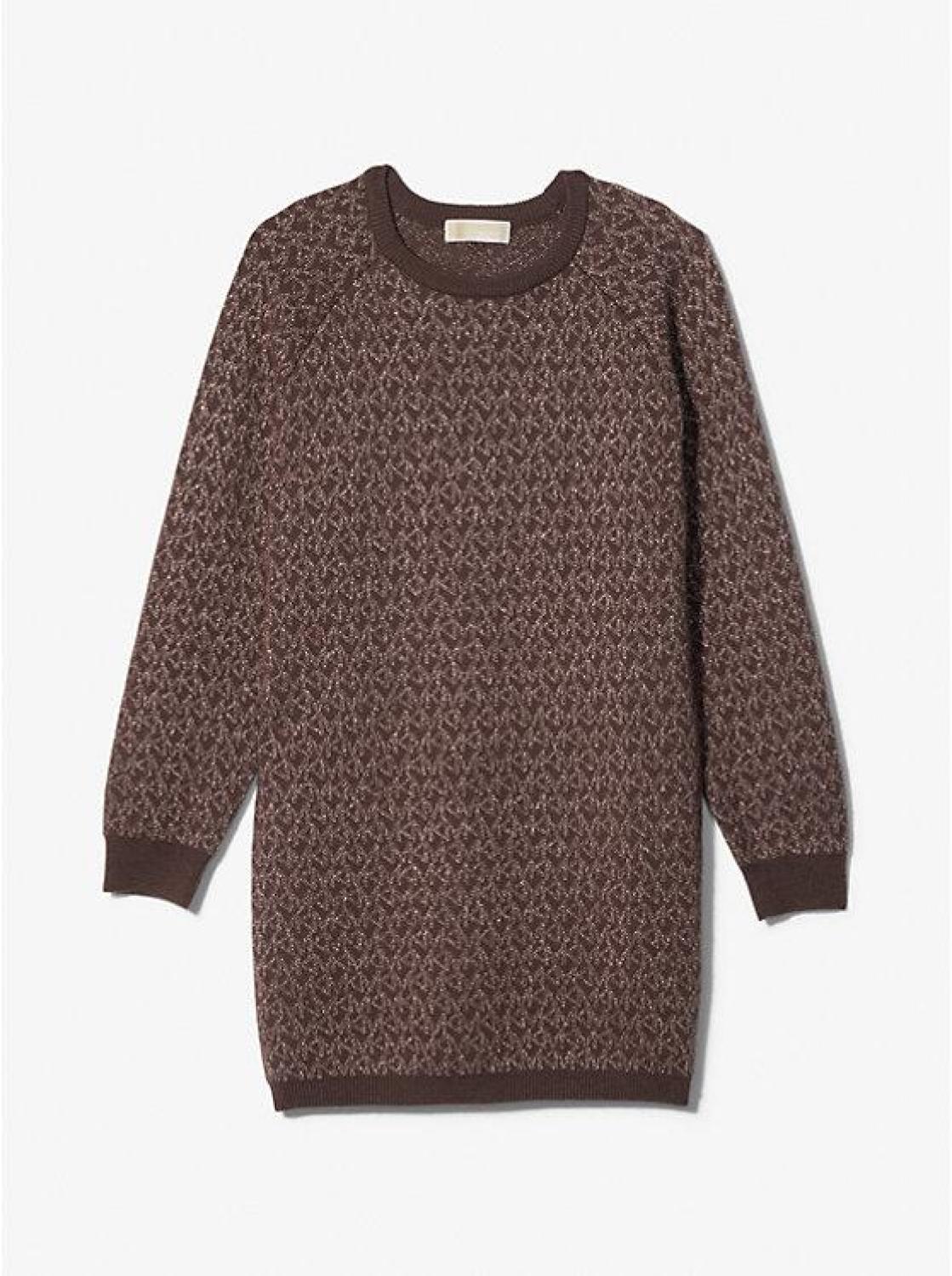 Metallic Logo Knit Dress