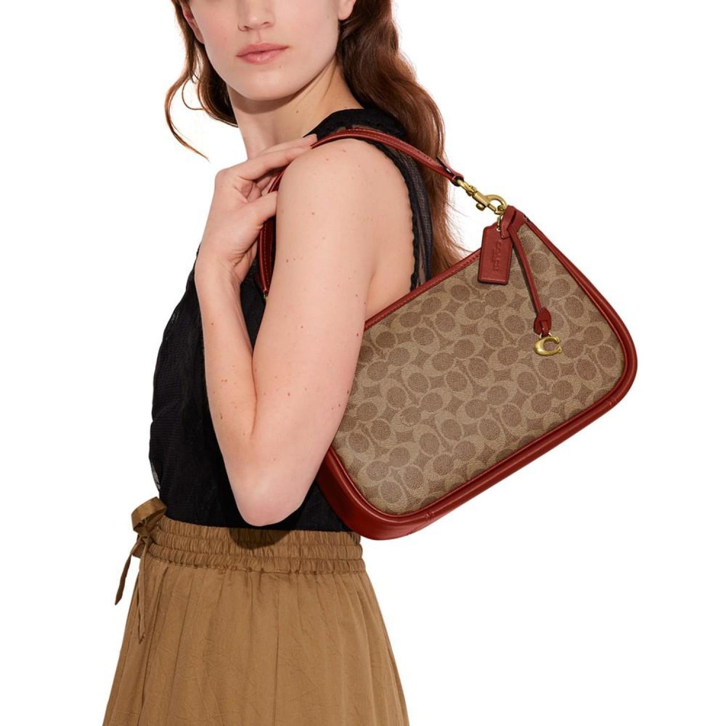 Signature Coated Canvas Convertible Cary Crossbody