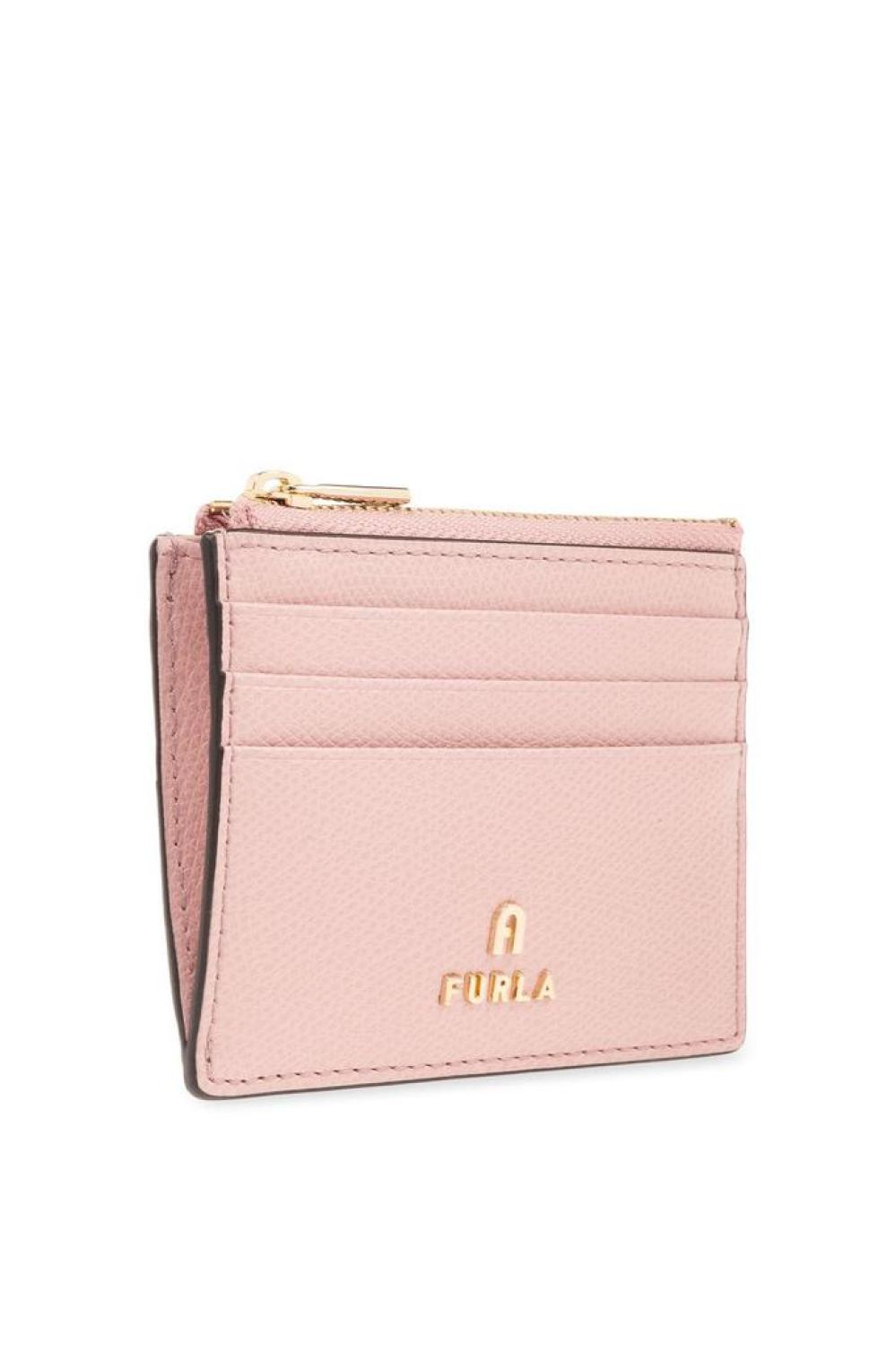 Furla Logo Plaque Zip-Up Card Holder
