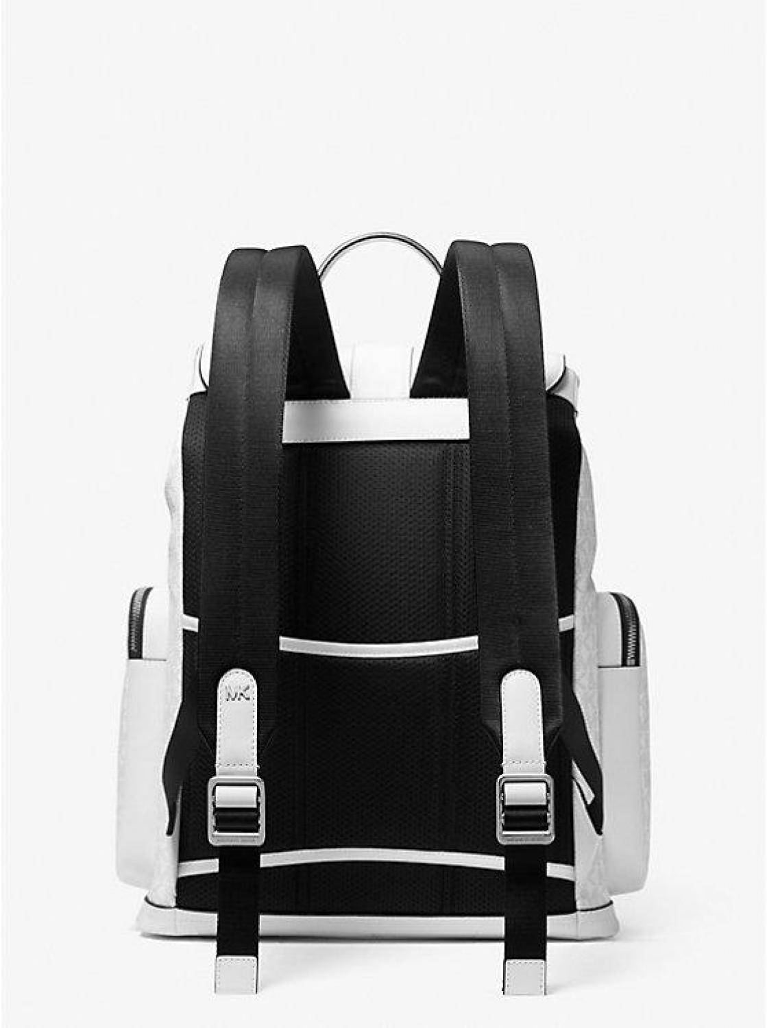 Hudson Signature Logo and Leather Cargo Backpack