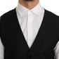 Dolce & Gabbana Black Polka Dot Pattern Vest