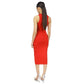 Women's Rhinestone-Trimmed Slit Dress