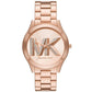 Women's Slim Runway Three-Hand Rose Gold-Tone Stainless Steel Watch 42mm