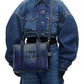 The Medium Denim-Printed Leather Tote Bag