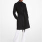 Fringe Wool Blend Belted Coat