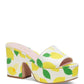 Ibiza Womens Canvas Peep-Toe Platform Sandals