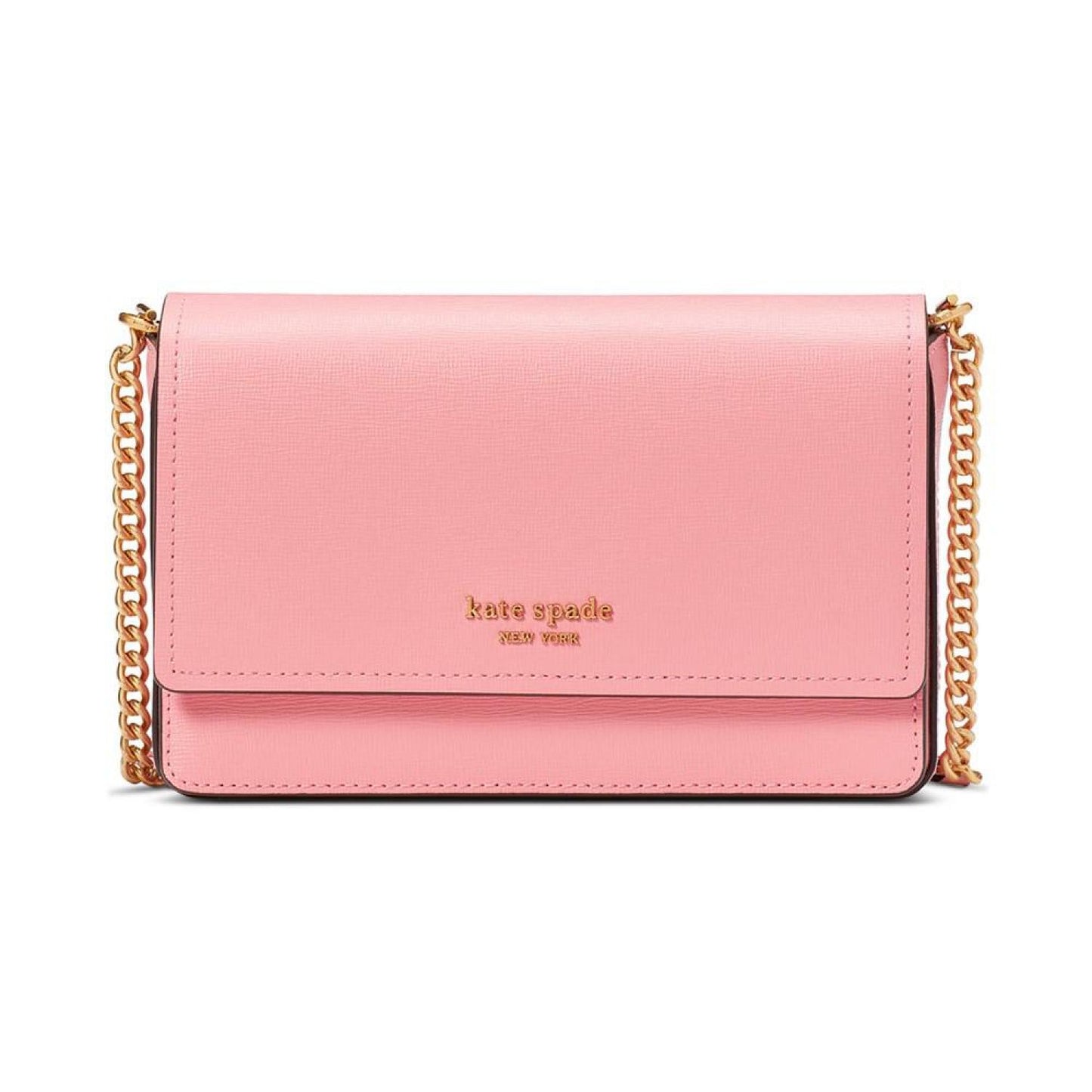 Morgan Saffiano Leather Flap Chain Wallet