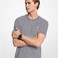 Striped Textured Cotton T-Shirt