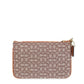 Coach Logo Plaque Monogrammed Small Wristlet Wallet