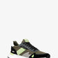 Miles Color-Block Nylon and Leather Trainer