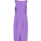 Michael Kors Sleeveless Shift Dress in Purple Wool
