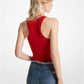 Ribbed Stretch Knit Racerback Bodysuit