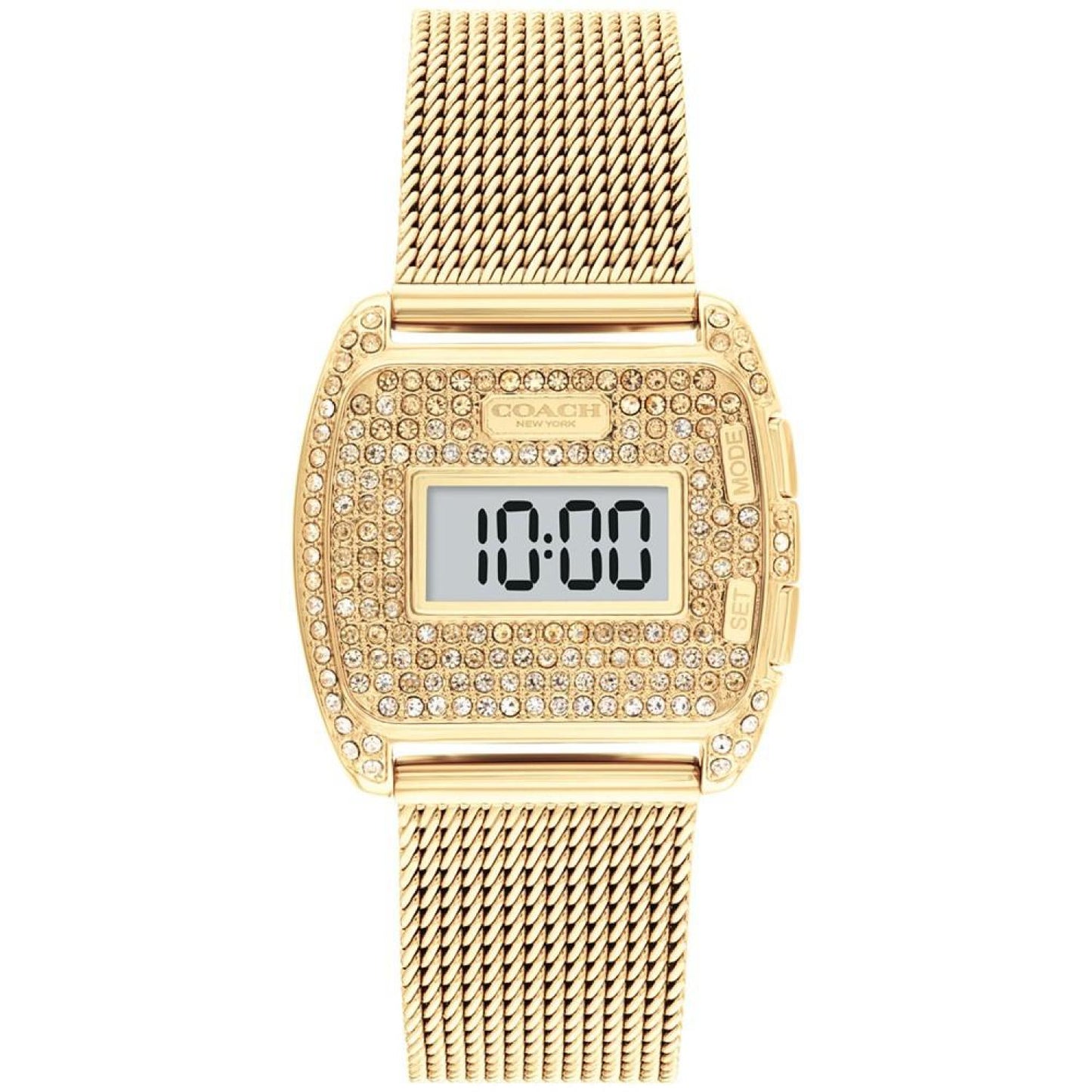 Women's Darcy Digital Ombre Gold-Tone Mesh Bracelet Watch, 30mm