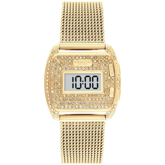 Women's Darcy Digital Ombre Gold-Tone Mesh Bracelet Watch, 30mm