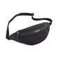 Men's Solid Nylon Belt Bag with Faux-Leather Trim