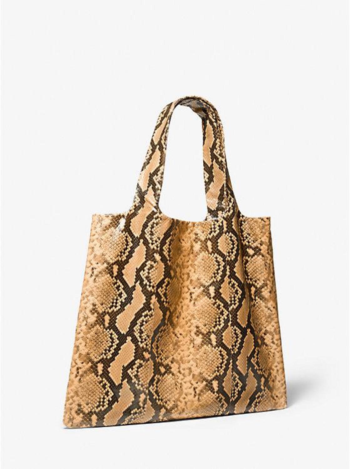 Monogramme Python Embossed Leather Tote Bag