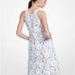 Hand-Embroidered Paillette Floral Lace Shift Dress