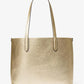 Eliza Extra-Large Metallic Pebbled Leather Reversible Tote Bag