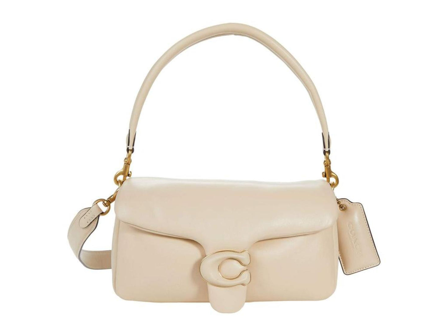 Leather Covered C Closure Pillow Tabby Shoulder Bag 26