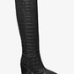 Loni Crocodile Embossed Leather Boot