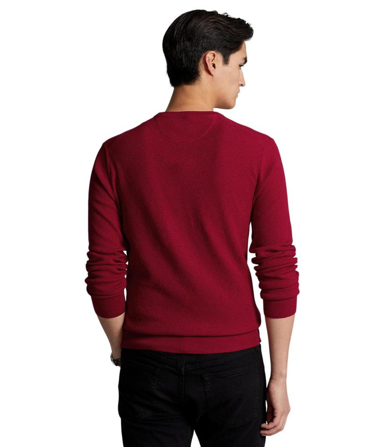 Textured-Knit Cotton Sweater
