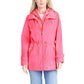 Women's Short Anorak with Hooded Bib Jacket