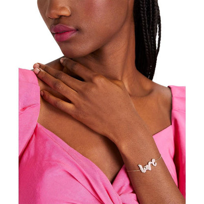Say Yes Gold-Tone Crystal Love Bracelet