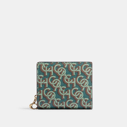 Coach Outlet Snap Wallet With Signature Monogram Print