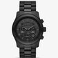 Oversized Runway Black-Tone Watch