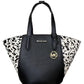 Michael Kors Women's ortia ebbled Leather Suede Tote Bag