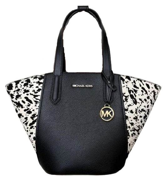 Michael Kors Women's ortia ebbled Leather Suede Tote Bag