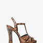 Rosanna Studded Python Platform Sandal