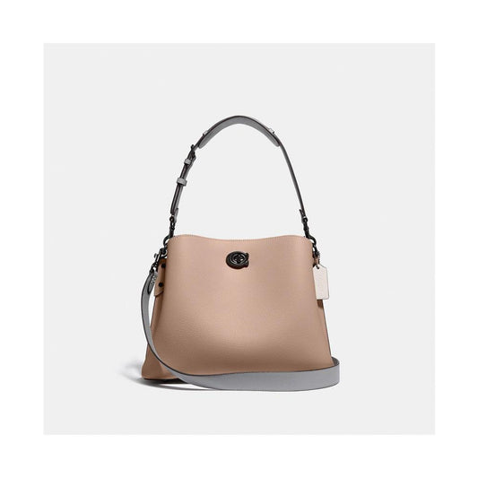 Pebble Leather Willow Shoulder Bag with Convertible Straps