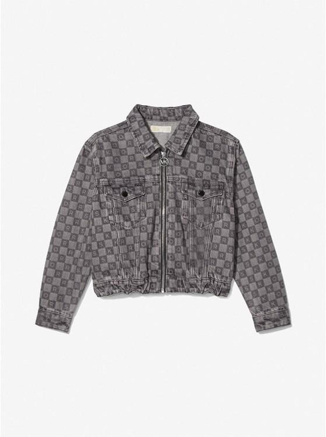 Checkerboard Logo Denim Jacket