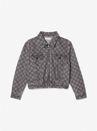Checkerboard Logo Denim Jacket