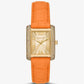 Emery Pavé Gold-Tone and Crocodile Embossed Leather Watch