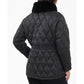 Women's Plus Size Quilted Faux-Fur-Collar Anorak Coat
