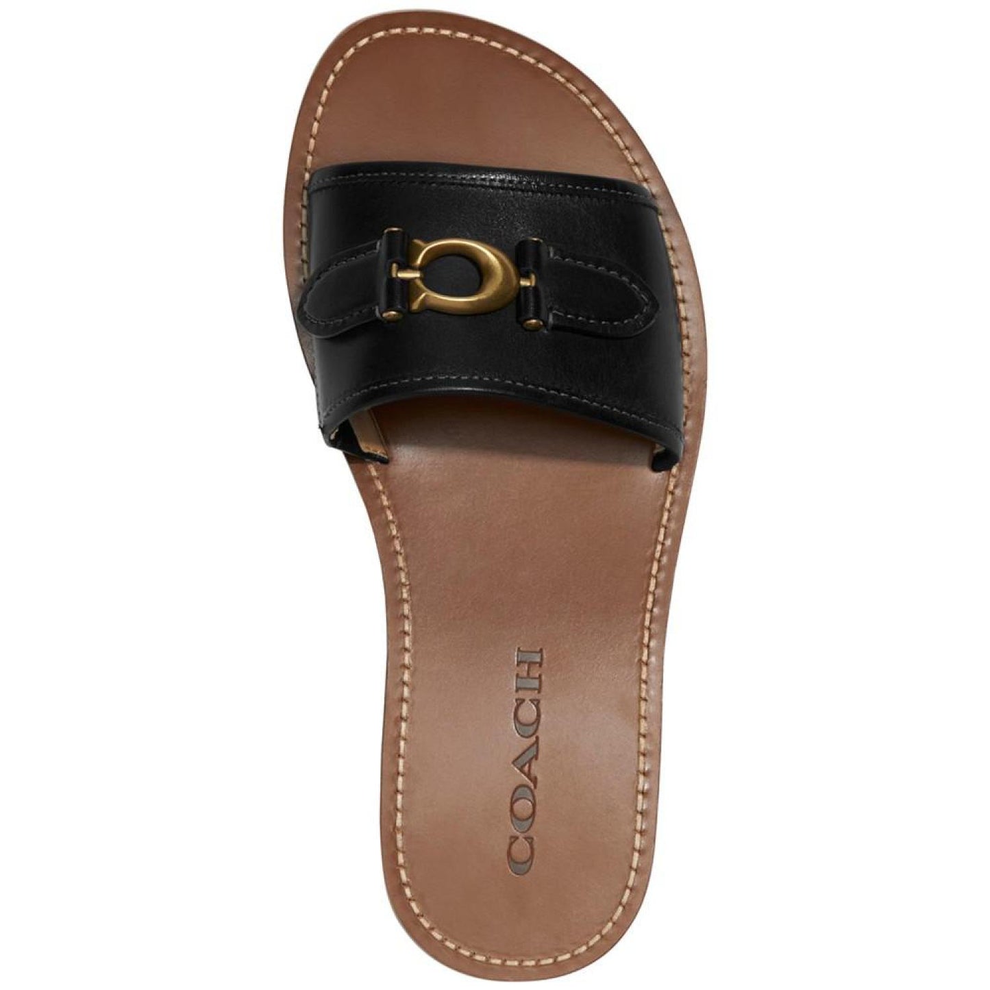 Ina Logo Emblem Slide Flat Sandals