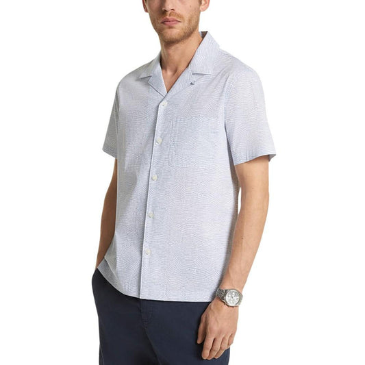 Men's Short-Sleeve Etched Logo Print Shirt