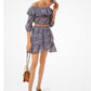 Floral Cotton Lawn Off-the-Shoulder Dress
