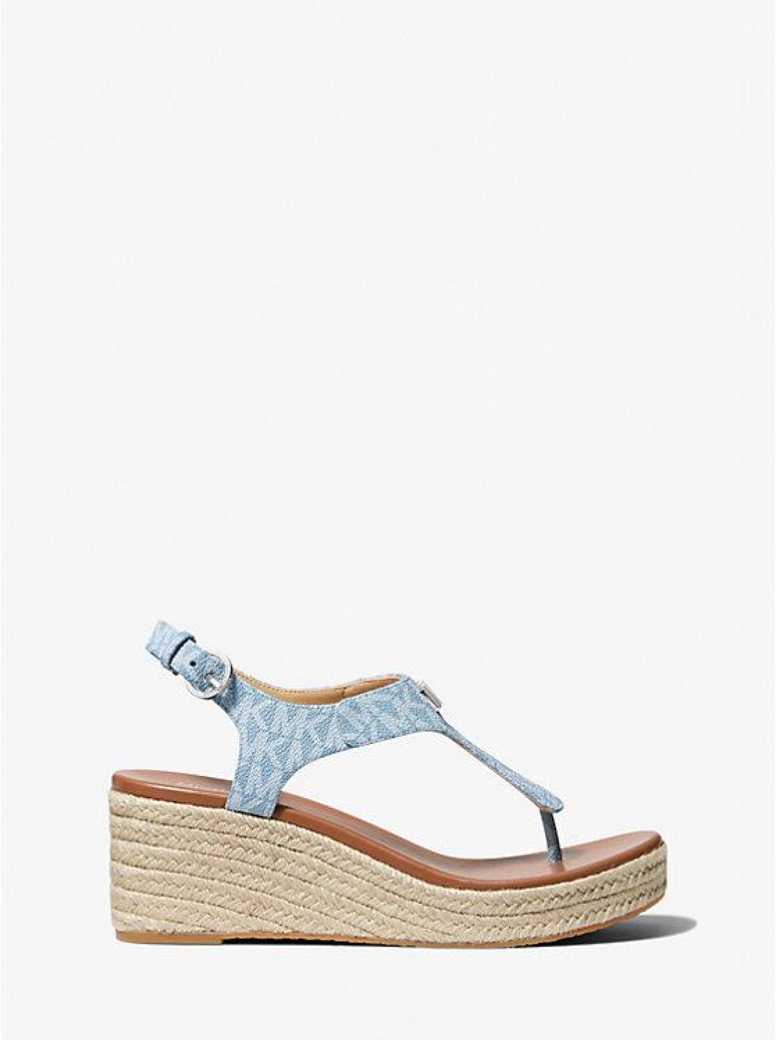 Laney Logo Espadrille Wedge Sandal
